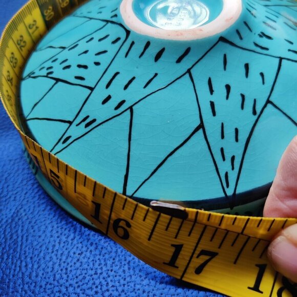 Fish Bowl from the British Museum, an Egyption reproduction in Turquoise Blue - Picture 3 of 7